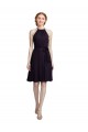 Shop Short Knee Length High Neck Chiffon Bridesmaids Dress Ottawa