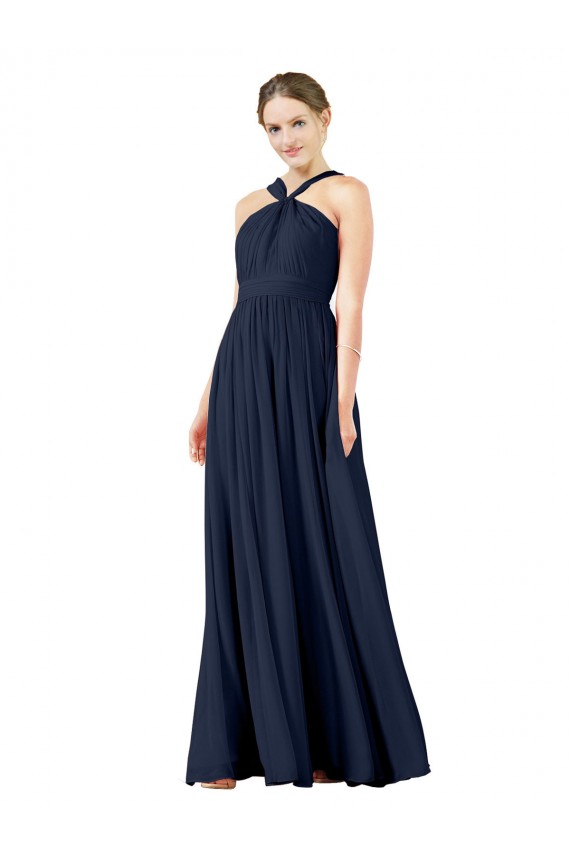 Shop High V-Neck Floor Length Chiffon Bridesmaid Dress Ottawa