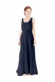 Shop Scoop Neckline Fitted Long Chiffon Bridesmaid Dress Open Back Ottawa