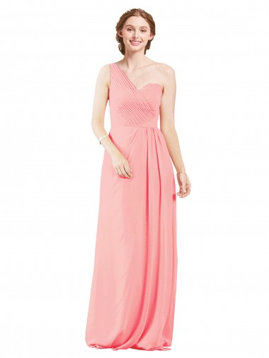 Shop One Shoulder Sweetheart Neckline Long Chiffon Bridesmaid Dress Ottawa