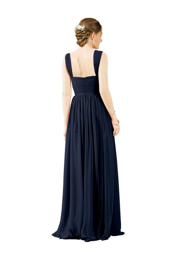 Shop Square Neckline Sexy Open Back Long Chiffon Bridesmaid Dress Ottawa