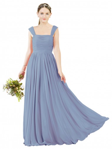 Shop Square Neckline Sexy Open Back Long Chiffon Bridesmaid Dress Ottawa