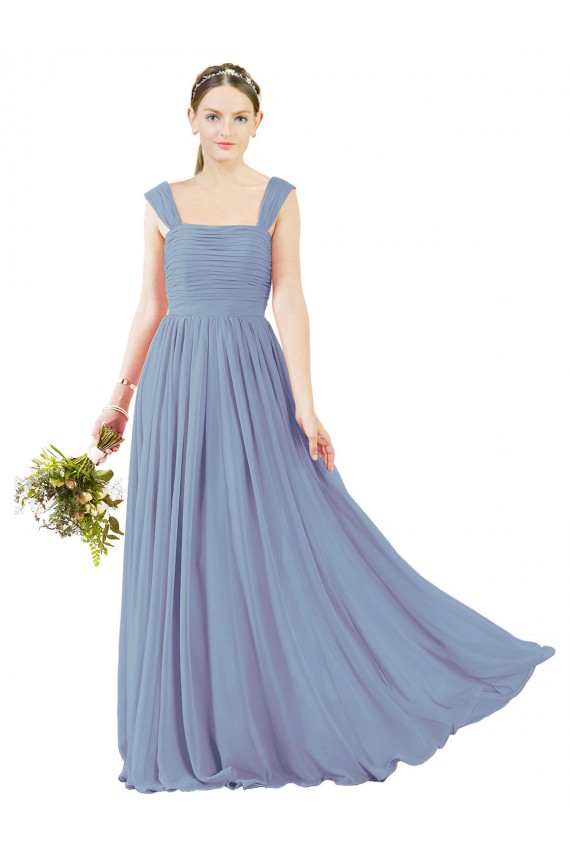 Shop Square Neckline Sexy Open Back Long Chiffon Bridesmaid Dress Ottawa