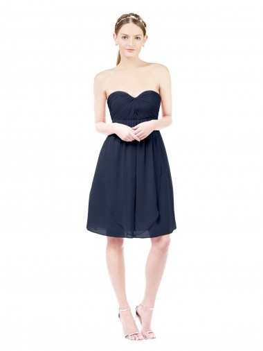 Shop Sweetheart Cocktail Knee Length Chiffon Cocktail Bridesmaid Dress Open Back Ottawa