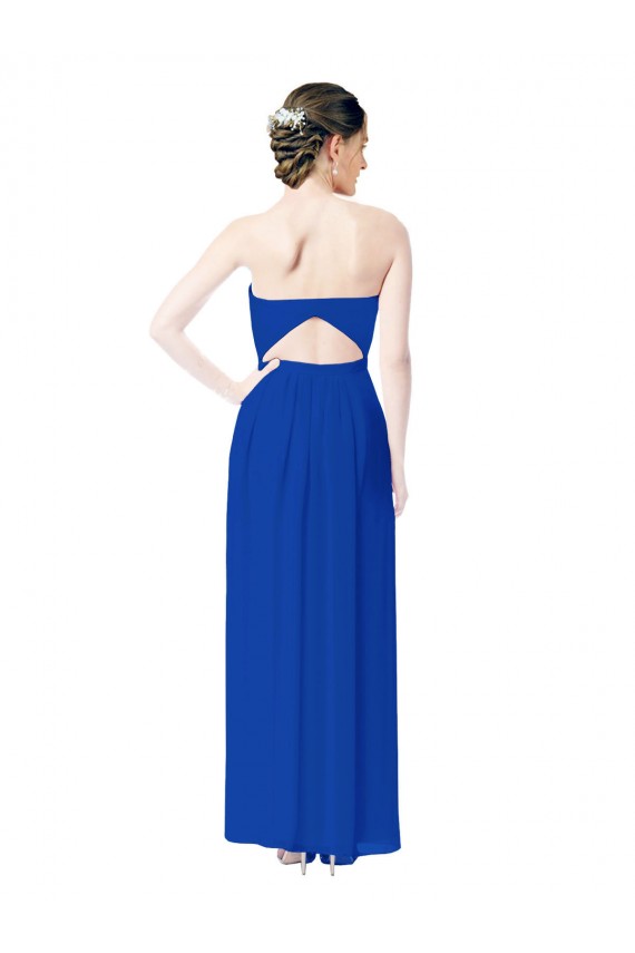 Shop Strapless Sweetheart Keyhole Back Long Chiffon Bridesmaid Dress Ottawa