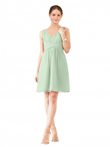 Shop v-Neckline Short Knee Length Chiffon Cocktail Bridesmaid Dress Ottawa