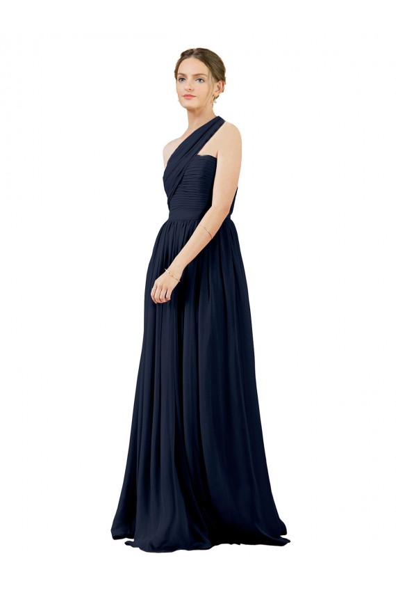 Shop Draped One Shoulder Strapless Chiffon Bridesmaid Dress Ottawa