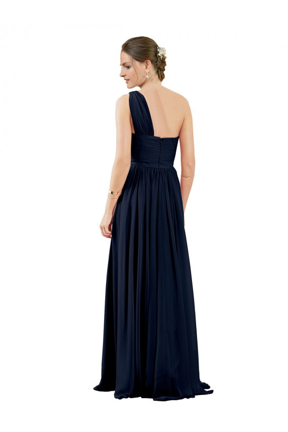 Shop Draped One Shoulder Strapless Chiffon Bridesmaid Dress Ottawa