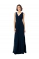 Shop Chiffon Sleeveless Bridesmaid Dress with V Front and Back Ottawa