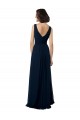 Shop Chiffon Sleeveless Bridesmaid Dress with V Front and Back Ottawa