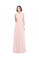 Shop Sleeveless Chiffon High Neck Bridesmaid Dress with Diagonal Pleats Ottawa