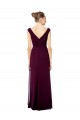 Shop Long Chiffon Strapless Bridesmaid Dress with Wide Front and Back V-Neckline Ottawa