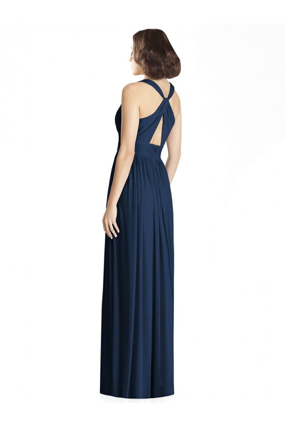 Shop Cut Out Back Long Chiffon V-Neck Bridesmaid Dress Ottawa