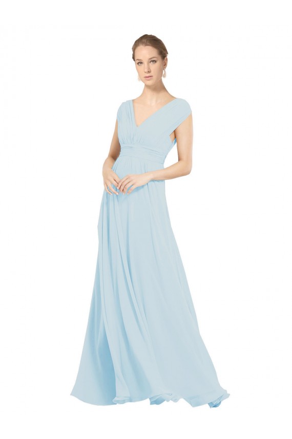 Shop Chiffon Bridsmaids Dress with V-Neckline and Tie V Back Ottawa
