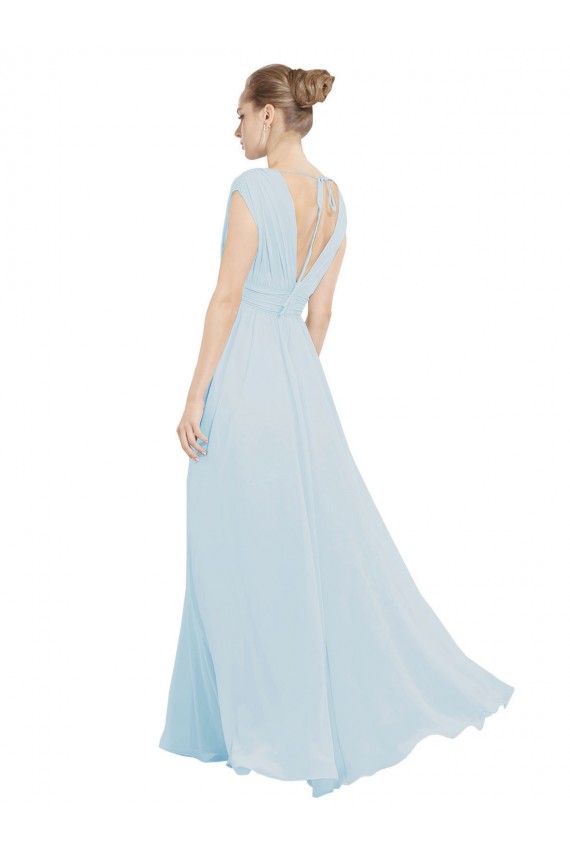 Shop Chiffon Bridsmaids Dress with V-Neckline and Tie V Back Ottawa