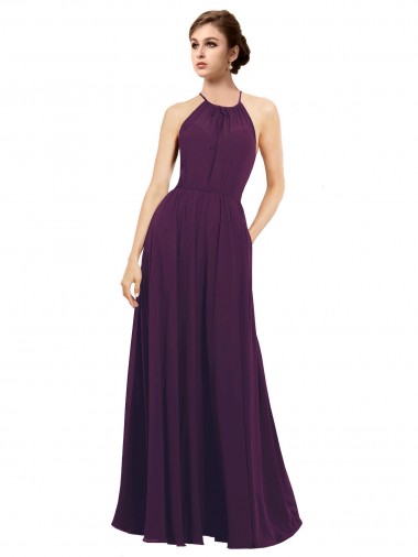 Shop Elegant Chiffon Bridesmaids Dress with Softly Draped Bodice Ottawa