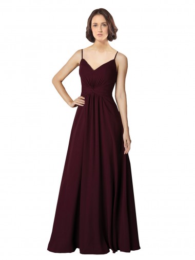 Shop V-Neck Chiffon Bridesmaid Dress with Twist Front Bodice Ottawa