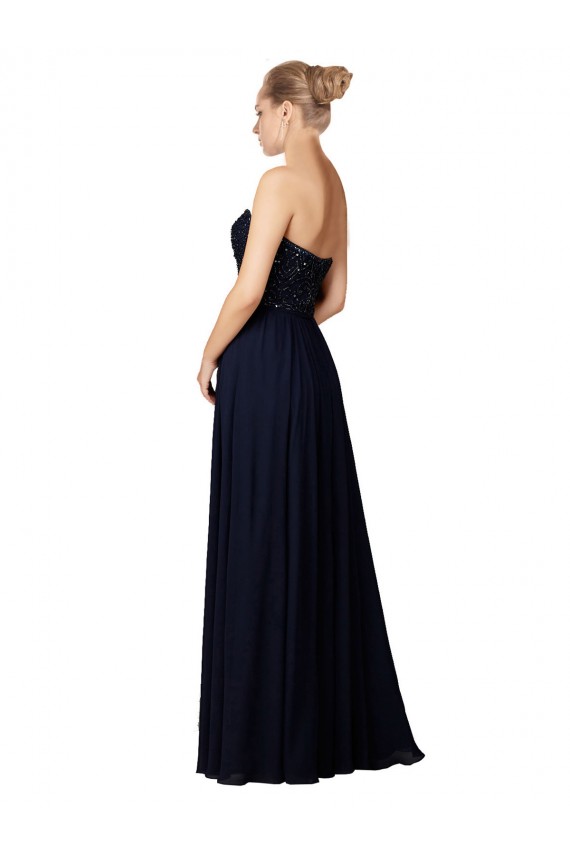 Shop Long Chiffon Sweetheart Neckline Bridesmaid Dress with Beading Ottawa