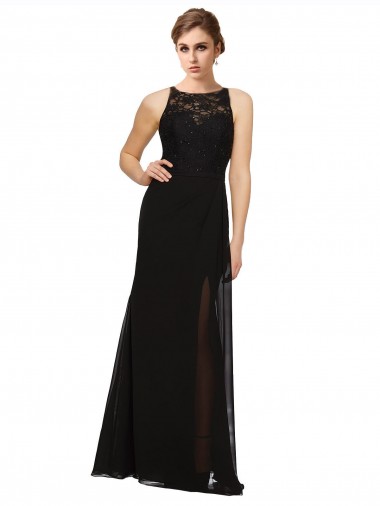 Shop Sheath Beaded and Embroidered Bridesmaids Dress with Lace Bodice and Chiffon Skirt Ottawa