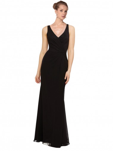 Shop Open V-Back Chiffon Bridesmaids Dress with V-Neckine Ottawa