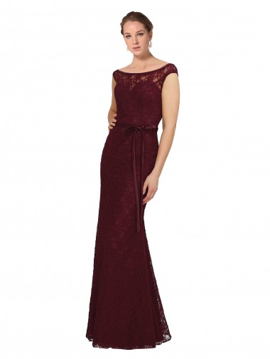 Shop Lace Bridesmaids Dress with Matching Satin Tie Sash Ottawa