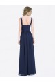 Shop Long Chiffon V-Neck Sleeveless Bridesmaid Dress with Criss-Cross Pleated Bodice Ottawa