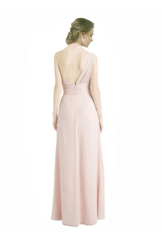 Shop Full Length Chiffon Bridesmaid Dress with One Wide Shoulder Strap Ottawa