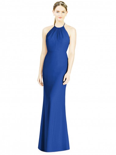 Shop Criss Cross Low Back Halter Chiffon Bridesmaid Dress Ottawa