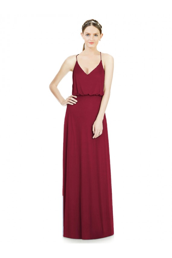 Shop Full Length V-Neck A-Line Chiffon Boho Bridesmaid Dress Ottawa