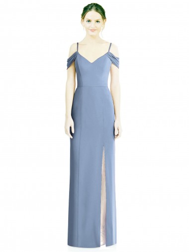 Shop Draped Cold Shoulder Sweetheart Long Chiffon Formal Bridesmaid Dress Ottawa