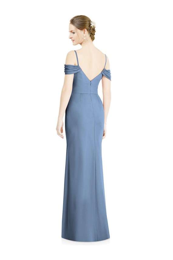 Shop Draped Cold Shoulder Sweetheart Long Chiffon Formal Bridesmaid Dress Ottawa