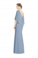 Shop V-Back Trumpet Chiffon Bridesmaid Dress with Draped Cape Overlay Ottawa