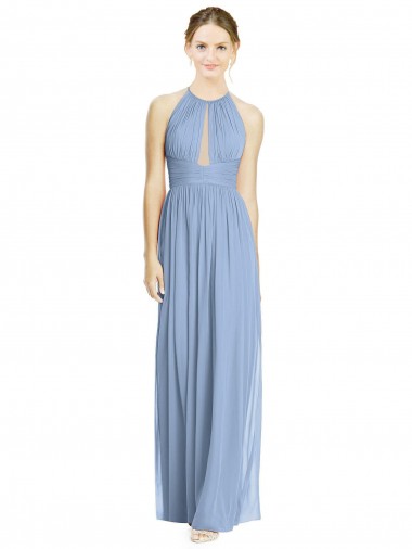 Shop Open Back Long Chiffon Halter Bridesmaid Dress Ottawa