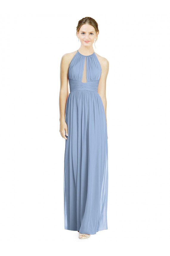 Shop Open Back Long Chiffon Halter Bridesmaid Dress Ottawa
