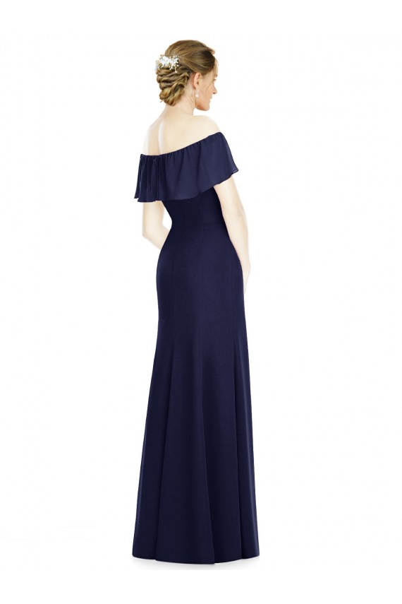 Shop Off the Shoulder Full-Length Trumpet Chiffon Bridesmaid Dress Ottawa