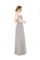 Shop Draped Cold Shoulder Chiffon Bridesmaid Dress with Pleated Wrap Bodice Ottawa