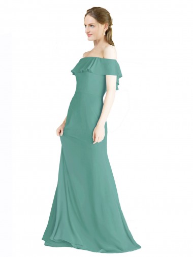 Shop Off the Shoulder Bohemian Chiffon Bridesmaid Dress Ottawa