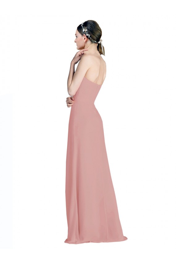 Shop Daped A-Line Chiffon Bridesmaid Dress with Pleated Sweetheart Bodice Ottawa