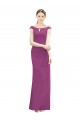 Shop Full Length Long Chiffon Bridesmaid Dress with Boat Neck Ottawa