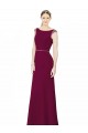 Shop Slim Chiffon Bridesmaid Dress with Embellished Capped Sleeves Ottawa