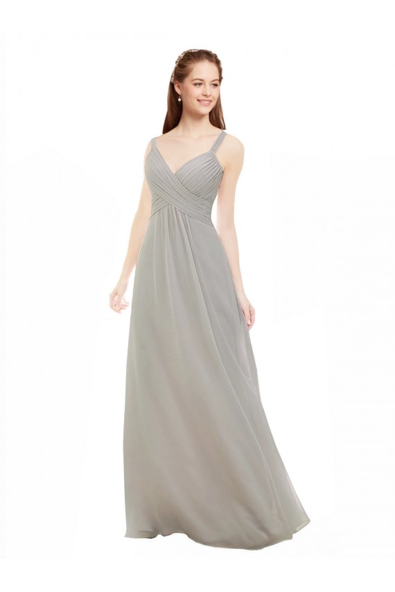 Shop Chiffon Bridesmaid Dress with Ruched Draped Bodice Ottawa