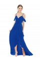 Shop High Low Boho Bridesmaid Dress with Cold Shoulder Sleeves Ottawa