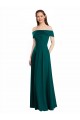 Shop Classic Off the Shoulder Chiffon Bridesmaid Dress with Cap Sleeves Ottawa