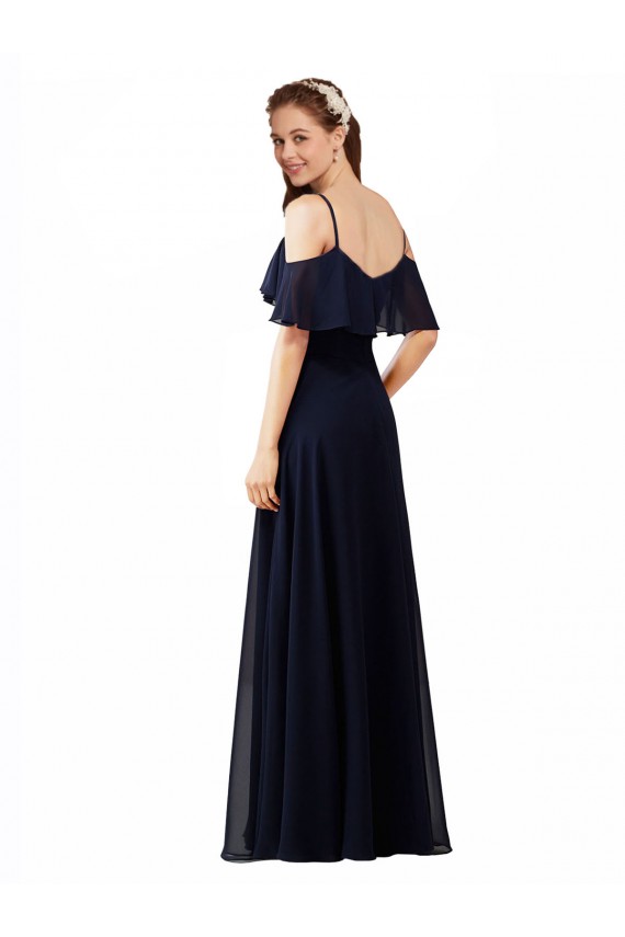 Shop Chiffon Bridesmaids Dress with Off the Shoulder Ruffle Detail Ottawa