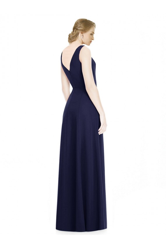 Shop Cowl Neck Deep V-Back Chiffon Bridesmaid Dress with Side Front Slits Ottawa