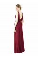 Shop V-Neck Full-Length Sleeveless Low Back Chiffon Bridesmaid Dress Ottawa