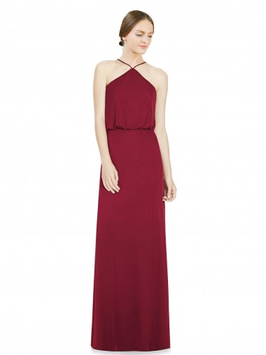 Shop Sleek Halter Neck A-Line Chiffon Bridesmaid Dress Ottawa