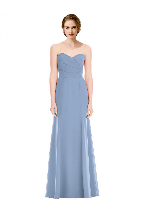 Shop Draped Strapless Sweetheart Trumpet Chiffon Bridesmaid Dress Ottawa
