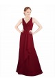 Shop Twist-Knot V-Neckline Long Chiffon Bridesmaid Dress Ottawa