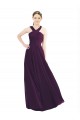 Shop Draped Long Chiffon Bridesmaid Dress with Unique Crossed Neckline Ottawa